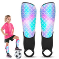 Soccer Shin Guards for Kids Girls Toddler, Shin Pads Shin Guard Equipment with Ankle and Leg Calf Protection Shin Guards Soccer for Kids 2-7 Years - color: Blue Mermaid
