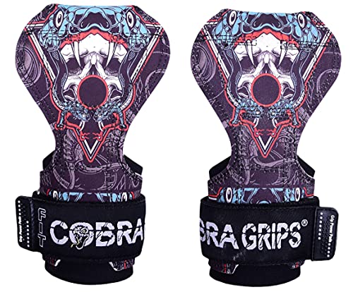 Cobra Grips Weight Lifting Gloves with Adjustable Neoprene Padded Wrist Wraps - Heavy Duty Alternative to Power Lifting Hooks for Deadlifts - color: FIT Fang-Sub-LA, size: 4.25 - 7.0"