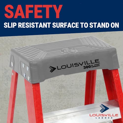 Louisville Ladder 2-Foot Fiberglass Step Stool Industrial, 300-Pound Load Capacity, Type IA, FS1502 - size: 2 feet