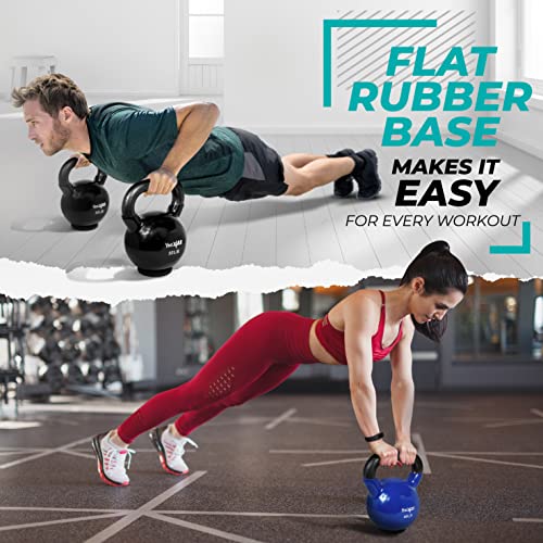 Yes4All Kettlebells Rubber Base, Kettlebell Set for Women, Strength Training Kettlebells Weights (10-65 lbs) - color: B. 10LB - Mint