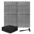 Interlocking Floor Tiles 12x12 Inch, 12 Pack Soft PVC Non-Slip Drainage Tiles with Holes for Bathroom, Pool Deck, Gym, Garage, Kitchen & Wet Areas, Easy Splicing Anti-Fatigue Mat (12)