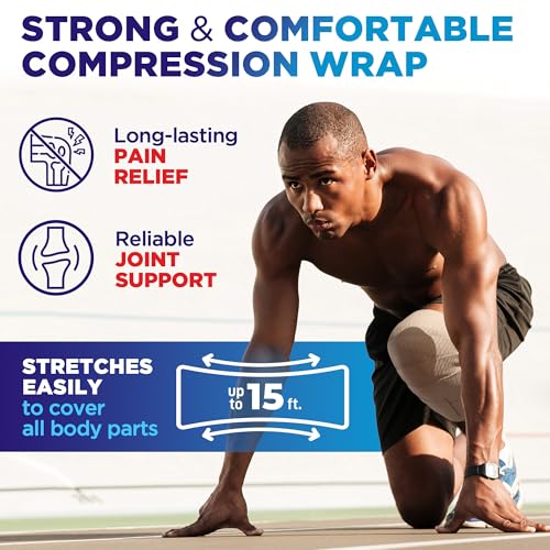High-Performance Elastic Bandage Wrap - 6 Pack (2x2in, 2x3in, 2x4in) - Self-Closing Strong Compression Bandage Wrap for Leg, Ankles, Wrists, and Knees - for First Aid Kit and After Surgery Recovery - size: 6 Pack, style: Mix 6pk