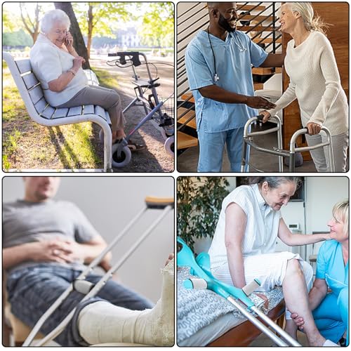 2 Pack Walker Handle Cushions Walker Grip Covers Pads Walker Padded Hand Grip Covers for Rolling Wheelchair Walker Elderly Grippers Rollator Handle - color: Grey