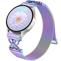 Getino Floral Magnetaic Metal Band Compatible with Galaxy Watch 7 Band 6 5 4 FE Active 2 40mm 44mm / Galaxy Watch 5 pro 45mm / Classic, Dressy Strap for Samsung Watch Bands Women Stainless Steel - color: Colorful