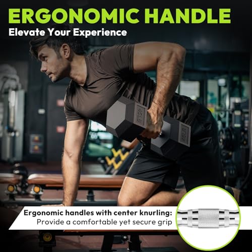 HANDBODE Hex Dumbbell Set with Vertical Storage Rack, 100–550 lb | Non-Slip Handle Design for Secure Grip, Rubber Encased Dumbbells, Hand Weights for Strength Training and Home Gym - style: 15 lb, Pair