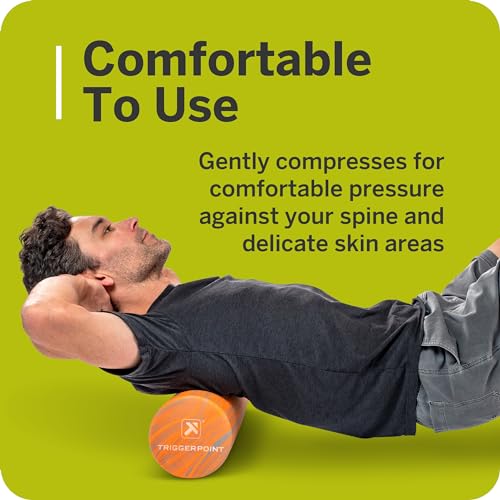 TriggerPoint Foundation Roller - Premium EVA Foam Muscle Recovery and Flexibility Roller, Soft Compression for Injury Prevention, Travel-Friendly, Ideal for Athletes - color: Black/Grey, size: 12"