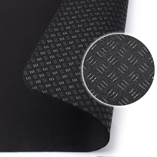 TOBWOLF Non-Slip Workout Mat for Ellipse Leg Exerciser, Ellipse Machine Mat, Exercise Mat for Under Desk Ellipticals, Suitable for Electric Seated Foot Pedal Exerciser, Stability & Floor Protection - color: Black