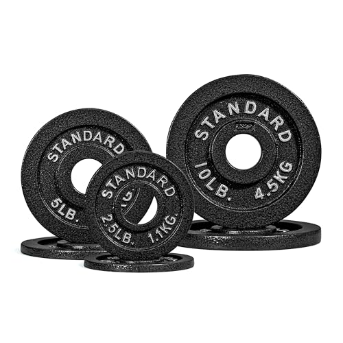 CAP Barbell 2-Inch Olympic Weight Plate | Multiple Options - size: Set of 6 | (2)2.5 lb, (2)5 lb and (2)10 lb, style: Classic - Black