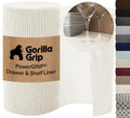 GORILLA GRIP powerGRIP Drawer Shelf and Cabinet Liner, Thick Strong Hold, Non-Adhesive Liners Protect Kitchen Cabinets and Cupboard, Bathroom Drawers, Easy Install, Breathable Mat, 12" x10' Snow White - color: Snow White, size: 12" X 10', style: 12" x 10'