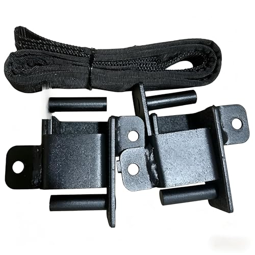 Fitvids Upgraded Adjustable Jammer Arms, Lever Arms, Monolift Attachments Rated 600 LB Per Arm, Fits Racks at All Post Sizes and Hole Sizes, Pair - style: straps-black