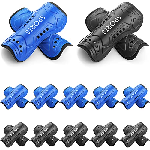 Civaner Youth Soccer Shin Guards Lightweight Breathable Child Calf Protective Gear Soccer Equipment Kids Shin Guards for 4-12 Boys and Girls Children Teenagers - size: L，8-12 years old