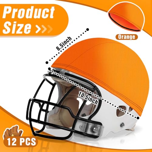 Ramede Football Helmet Covers for Practice Scrimmage Cap Helmet Cover Scrimmage Cap for Youth Adult Football Hockey Training Accessories 10.4 Inch in Diameter - color: Orange, size: Regular Style