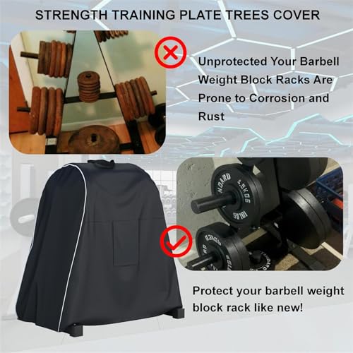 Strength Training Plate Tree Cover, Barbell Weight Rack Cover, For Home Gym CAP Triangle Barbell Weight Rack, Strength Training Tree Weight Plate Rack (Cover Only) - size: 39x19x37