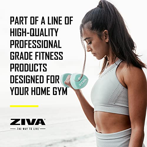 ZIVA Neoprene Tribell Dumbbell Pairs - Set of 2 Hand Weights, Non-Slip Durable Rubber Finish, No-Roll Design for Rigorous Exercise and Strength Training (Avail in 2-20 lb Pairs) - style: 15-lb, BK