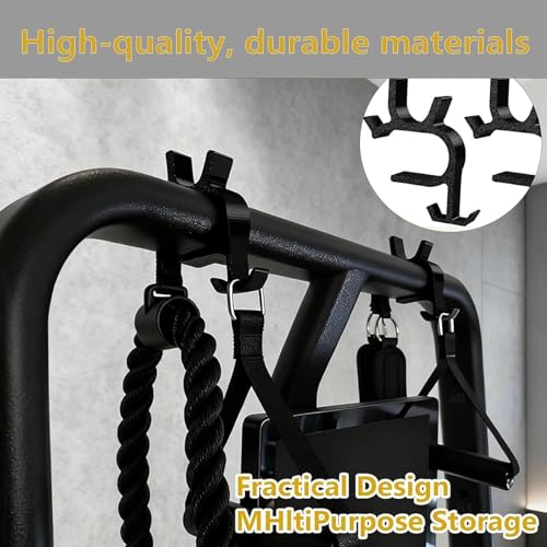 Compatible with Speediance Gym Monster 2 Barbell and Accessories Holder, 2-Pack Top-Frame Mount with D-Rings and Carabiners