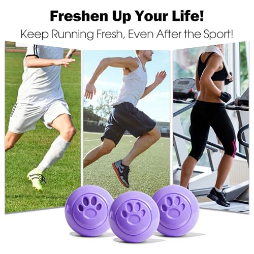 SCENTORINI Shoe Deodorizer Balls, 8 Pack Lavender Sneaker Deodorizer Balls | Odor Eliminator for Smell Shoes Boots, Long Lasting Shoe Freshener for Gym Bags, Drawers and Small Spaces - size: 0.06 Ounce (Pack of 8)