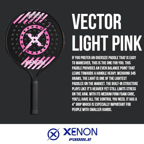 Vector Light Paddle Tennis Racket By Xenon Paddle - color: Pink