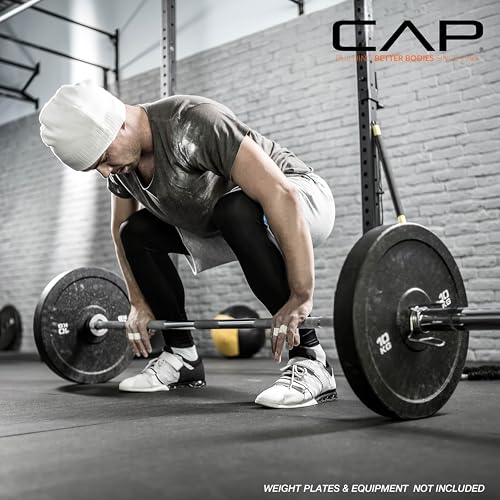 CAP Olympic Barbell, 7ft Strength Training Weight Bar, Multiple Options - color: Chrome, style: Classic