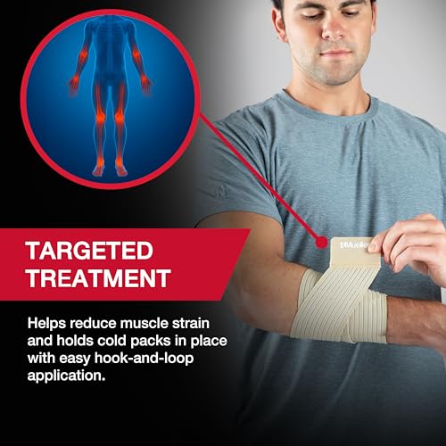 MUELLER Sports Medicine All-Purpose Support Wrap for Men and Women, Adjustable Compression for Joint and Muscle Support, Beige - size: Regular (Pack of 1)