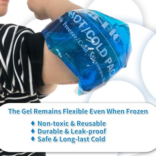 Gel Ice Packs for Injuries Reusable Gel Cold Compress for Shoulder, Knee, Back and Neck - Hot and Cold Packs for Pain, Injury, Surgery - Flexible Soft Ice Pack for Injury (12.4" x 8.3" 2 Packs) - style: LARGE 2 PACKS