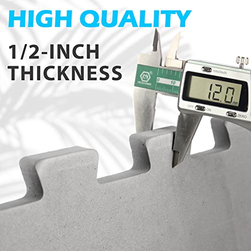 Hot Tub Mat for Inflatable Tub, 77IN Hot Tub Pad Foundation, Upgraded Thickened Eva Foam Padding for Outdoor Hot Tubs | Interlocking Patio Tiles Outdoor (1/2" Thickness) - size: EVA-round1.2
