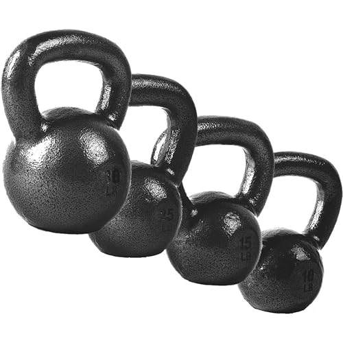 CAP Barbell Cast Iron Kettlebell - Singles and Sets, Multiple Weight Choices - size: 80 pounds set