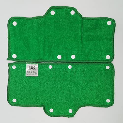Green Sweatband for Hardhat Washable Velvet Terry Cotton Hard Hat Liner NAEE snap on (6pcs) - color: Green