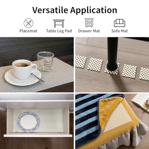 Non Slip Rug Pad Gripper 2 x 3 Feet Extra Thick Carpet Pads, Anti Carpet Rug Mats for Area Rugs and Hardwood Floors, Keep Area Rugs Safe and in Place - size: 2' x 3'
