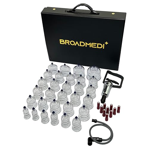 Premium Cupping Therapy 30 Cups Set, Including Pump Handle, Extension Tube, Massage Sticks, Made in Korea - size: 30 Cups