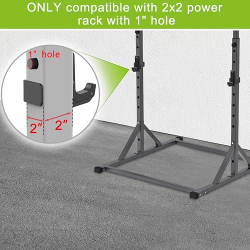SELEWARE Solid Steel J Hooks for 2" x 2" or 3" x 3" Tube Power Cage with 1" 1/2" or 5/8" Hole Squat Rack Attachment, J-Hook Barbell Holder for Power Rack, Set of 2 - color: C:For 1" Hole of 2x2 inch Rack