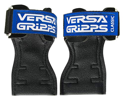 Versa Gripps® Classic Wrist Straps, Train Better, Choose Size and Color | Replaces Straps, Gloves & Hooks, Shorter Palm Piece, Quick Transitions, Handcrafted in the USA - color: Blue, size: Small: 6 to 7 inch wrist