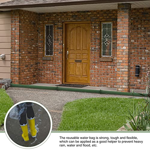 Shappy 5 Pcs 5' x 4.7'' Tube Sand Bags for Flooding Long Sand Bags Thickened Reusable Canvas Flood Protection Sandbag Tube Empty Rain Wind Flood Water Barrier for Door Window Rain Water Control