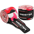 Meister Adult 180" Semi-Elastic Hand Wraps for MMA & Boxing (Pair) - color: Pink Camo