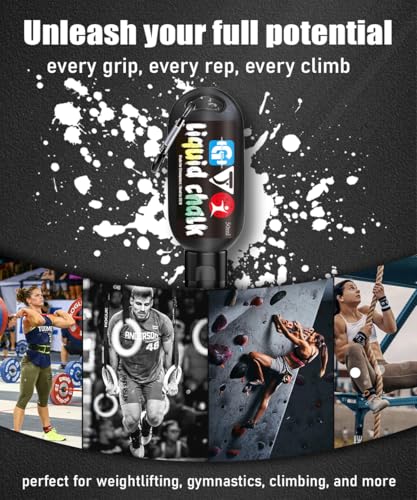 Liquid Chalk Mess-Free Gym Chalk 7’s Quick-Drying for Weightlifting, Gymnastics, Rock Climbing, Pole Dancing Sweat Resistant and Long Lasting for Stronger Hand - style: 1*1.69OZ+2*3.38OZ