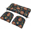 Wicker Chair Cushions Set, 2 U-Shaped Cushions & 1 Loveseat, Waterproof Outdoor Loveseat Cushion for Patio Furniture, Settee Bench Pad All Weather,Bohemian - color: Bohemian