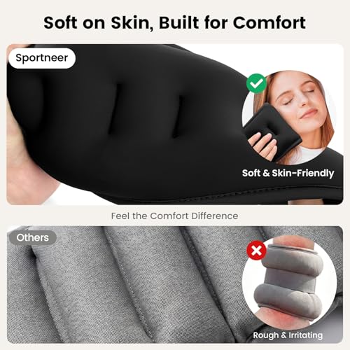 Sportneer Ankle Weights Wrist Weights Pair of 1/2/4/6/10 LBS for Men Women Kids Strength Training Wrist and Ankle Weights Set with Reflective Strips for Dancing Running Walking Fitness Workout Gym - color: Black, size: 2 lbs x 2