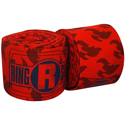 Ringside Apex 180” Boxing Hand Wraps Pair - Durable, Elastic Training Wraps with Hook & Loop Closure, Multi-Color Options, Perfect for MMA, Muay Thai, Kickboxing - color: Fire