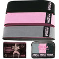 Arena Strength Fabric Booty Bands - Fabric Exercise Bands for Legs and Butt | Fabric Resistance Bands | Hip Resistance Bands with Workout Guide and Carry Case