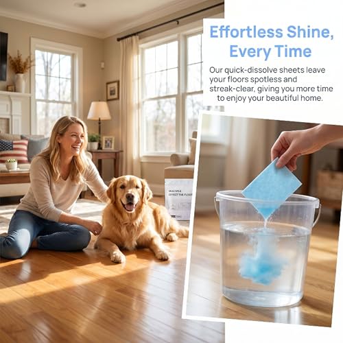 100 Piece Floor Cleaning Tablets Multi-Surface Cleaner, New Floor Cleaning Tablets Sheets, Water Soluble Floor Cleaner for Mopping for Hardwood, Laminate Floors, Wall Tiles, Glass (Blue, 100 Pcs) - color: Blue
