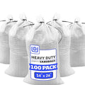 DURASACK Heavy Duty Sandbags with Ties, 14x26, Empty, White, Pack of 100 | Woven Polypropylene Sandbags for Flood Control with 1600 Hours of UV Protection, 50 lbs Capacity - color: White, size: 100 Sandbags