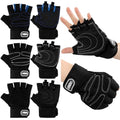Fourluoo 3 Pairs Weight Lifting Gloves for Men Women, Gym Workout Gloves with Full Palm Protection, Breathable Anti-Slip Fitness Glove for Training, Cycling, Pull-ups, Medium - style: Cool Style