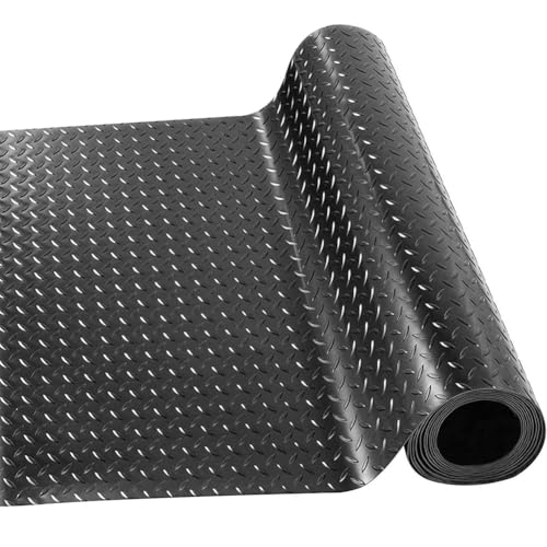 LITA Garage Floor Mat, PVC Flooring Roll Thickened Garage Mats, Heavy Duty Parking Mat Waterproof Nonslip Floor Protector for Car, Trailer, SUV, Basement, Gym (Black) (1 Feet x 3 Feet) - size: 1FTx3FT