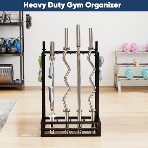 Weight Bar Rack, Can Hold Multiple Weighted Barbells | Workout bar holder for full body workout, 22.8"W x 18.1"D x 35.4"H