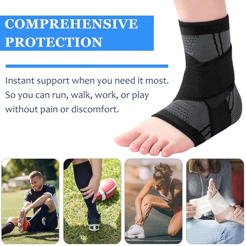 Youth Heel & Growth Plate Support Sleeve,Arch Support Socks,Heel Pain Relief,Sleeve Brace for Sprained Ankle,ts Inside Soccer Cleats & Basketball Shoes (Black,Large) - size: Large