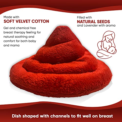 Capibaras Organic Flax Seed and Lavender Microwavable Breastfeeding Pads- Hot and Cold Breast Therapy for Mastitis,Engorgement & Breastfeeding Pain Relief.
