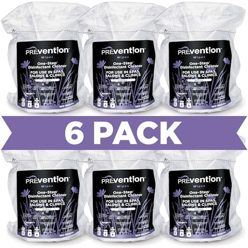 Prevention All Purpose Disinfecting Wipes – Cleaning Wipes Canister, Bulk Cleaner Towelettes for Salons, Spas, Clinics, Studios – Hospital Grade Surface Sanitizing – 160 Count per Refill Bag (6 Pack) - size: Wipes Refill (6 Pack)