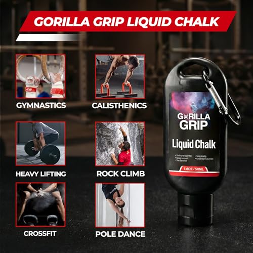 Liquid Chalk for Gym & Sports-Extra Strong Grip Lifting Chalk for Fast Drying,Weightlifting,Rock Climbing & Pole Fitness - style: 4x50ml