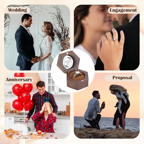 wood ring box (E-custom) - color: E-custom