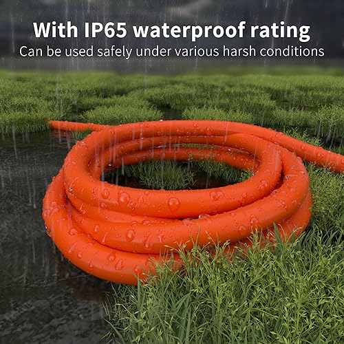 HUANCHAIN 12/3 Gauge Heavy Duty Outdoor Extension Cord 25 ft Waterproof with Lighted end, Flexible Cold-Resistant 3 Prong Electric Cord Outside, 15Amp 1875W 12AWG SJTW, Orange, ETL - color: Orange, size: 25FT