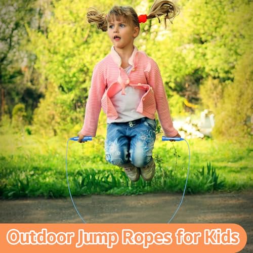 30 Pcs Kids Jump Rope,Colorful Jump Ropes for Kids,7.2 Feet Plastic Jump Ropes,Adjustable Skipping Rope,Jumping Ropes for Party Favors,Birthday Gifts,Indoor Outdoor Activity - color: Blue